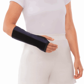 Inmovilizador de muñeca largo doble varilla de neoprene