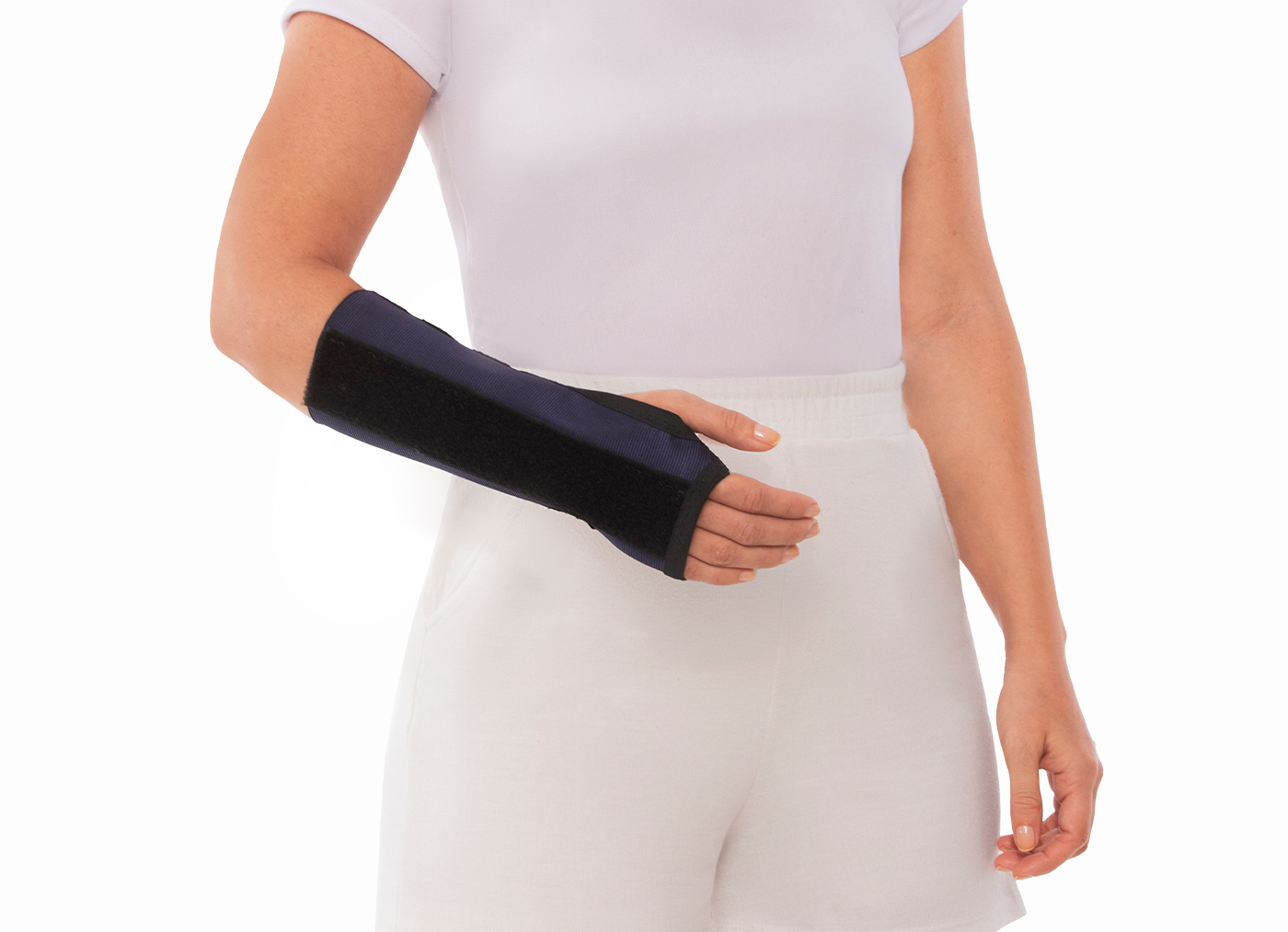 Inmovilizador de muñeca largo doble varilla de neoprene